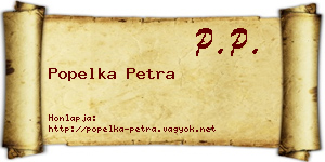 Popelka Petra névjegykártya